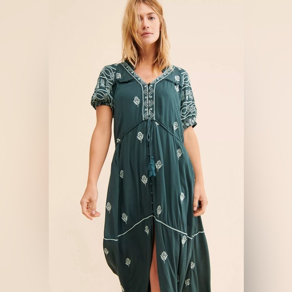 Free People Riley Embroidered Maxi Dress - Picture 3 of 4